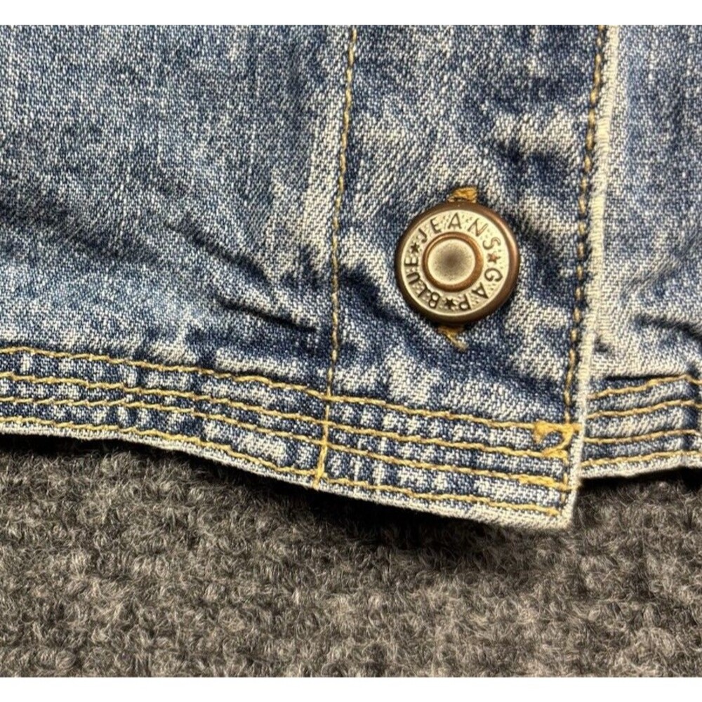 Vintage GAP Denim Vest Button Up Women’s Sleeveless Top Size Large 1990s Classic - Picture 5 of 11